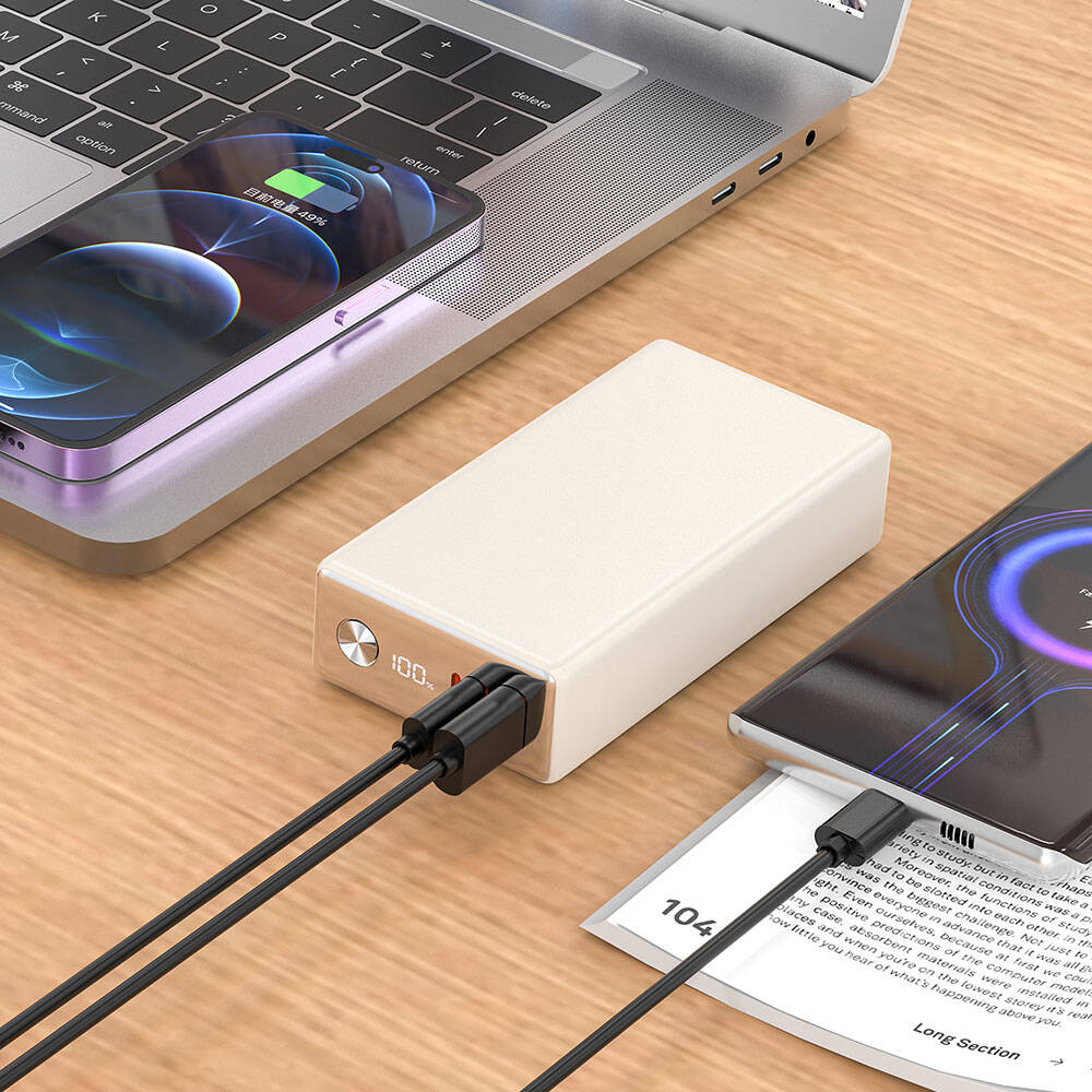 Wiwu Wi-P006 Rock LED Ekranlı Taşınabilir Powerbank PD 20W 20000mAh - 5