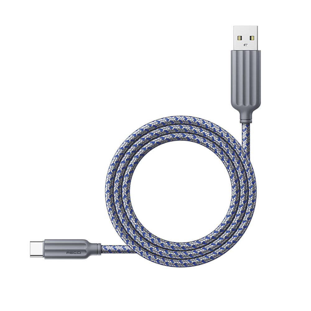 Recci RTC-N23C 3A Hızlı Şarj Özellikli Type-C to USB-A Kablo 1M - 1
