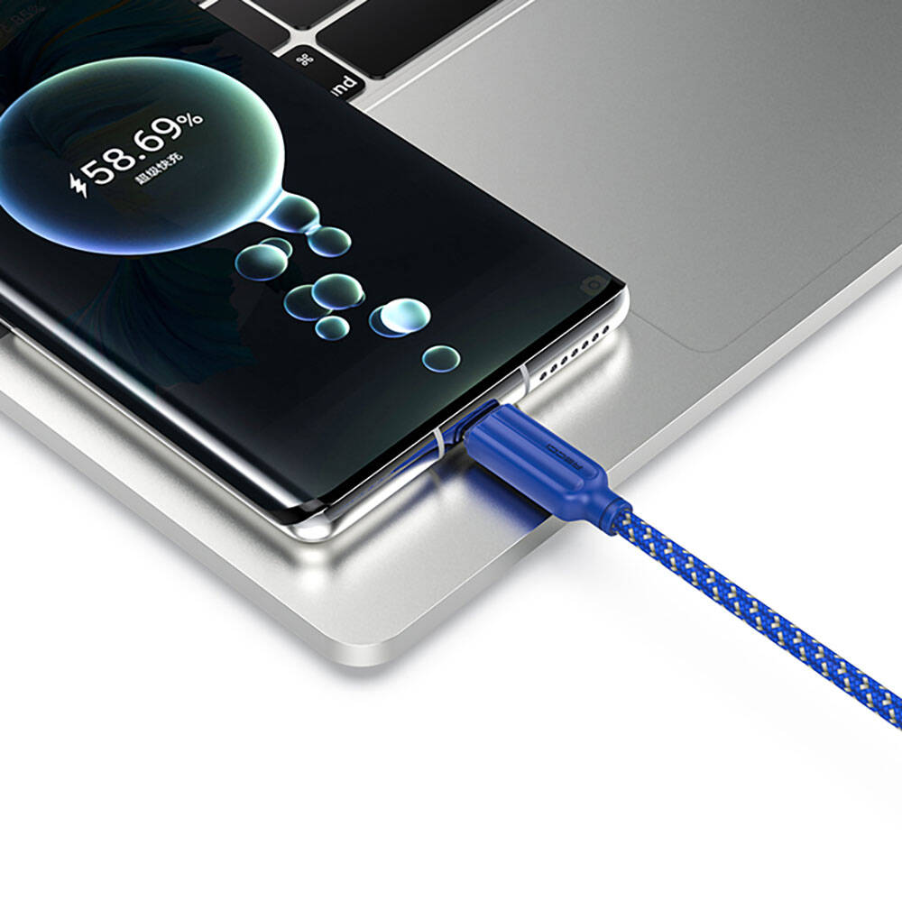 Recci RTC-N23C 3A Hızlı Şarj Özellikli Type-C to USB-A Kablo 1M - 7