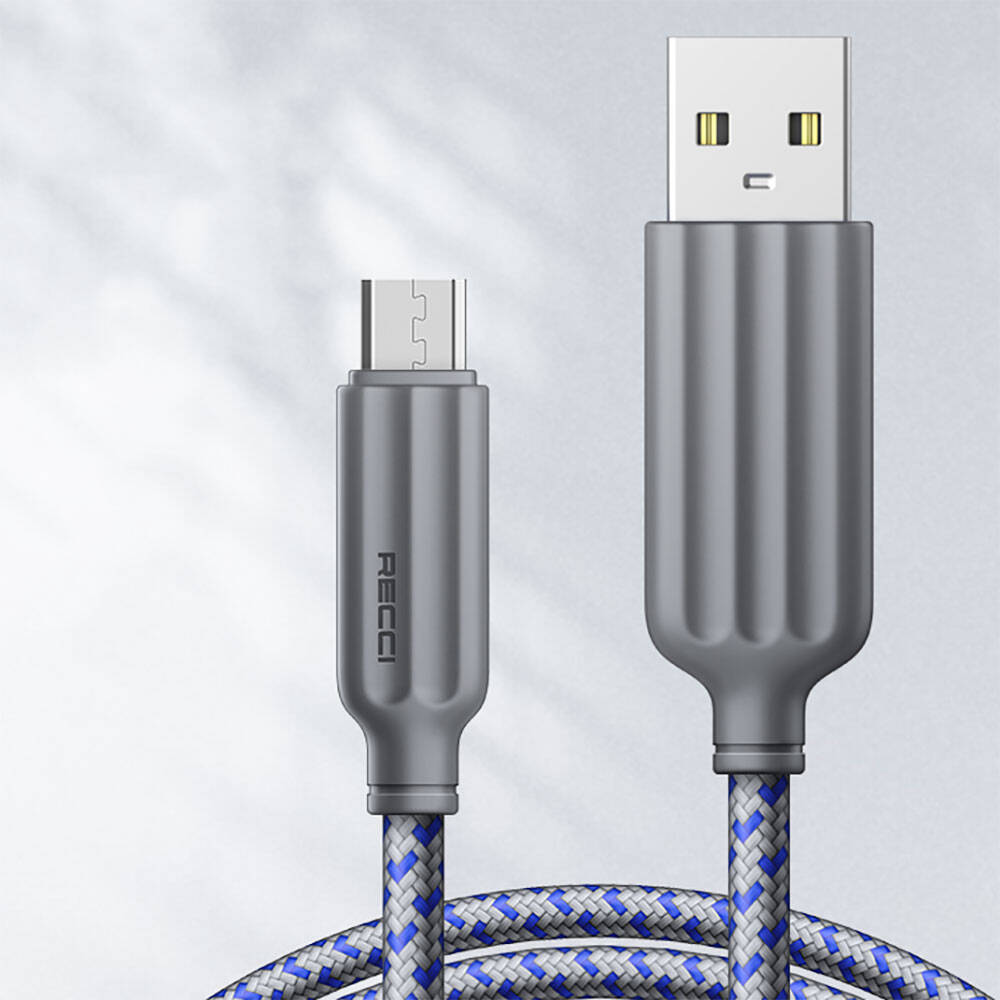 Recci RTC-N23M 2.4A Hızlı Şarj Özellikli Micro to USB-A Kablo 1M - 2