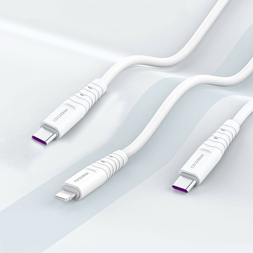 Recci RTC-P09CC Silicone Serisi 65W Hızlı Şarj Özellikli Type-C To Type-C PD Kablo 1.5M - 3