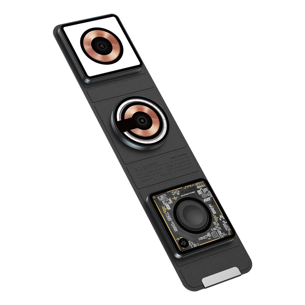Wiwu Wi-W001 3in1 Katlanabilir Magnetik Kablosuz Şarj Standı - 1