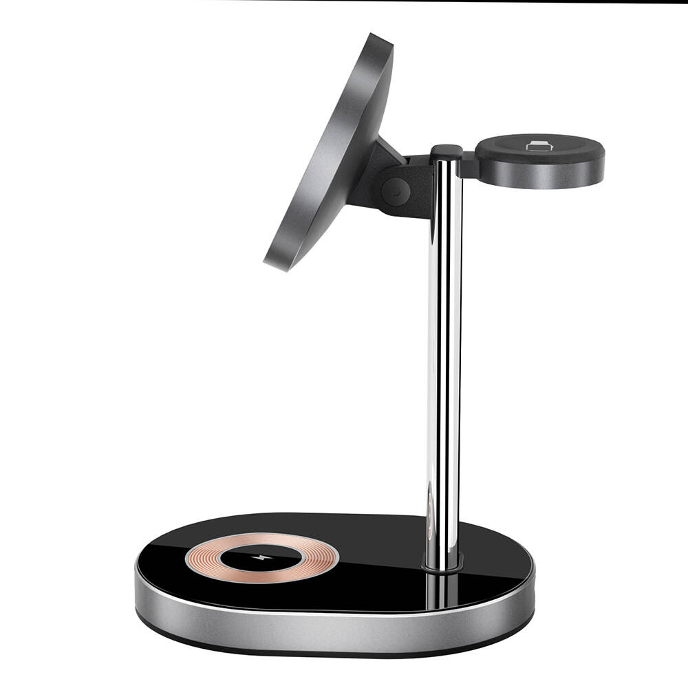 Wiwu Wi-W003 Light and Shadow 3in1 Hızlı Şarj Özellikli Magnetik Kablosuz Şarj Standı - 3