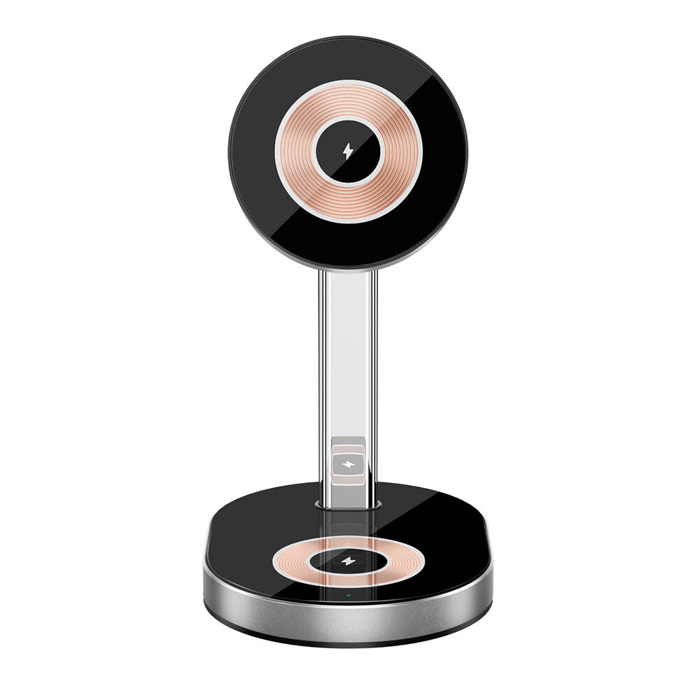 Wiwu Wi-W003 Light and Shadow 3in1 Hızlı Şarj Özellikli Magnetik Kablosuz Şarj Standı - 4