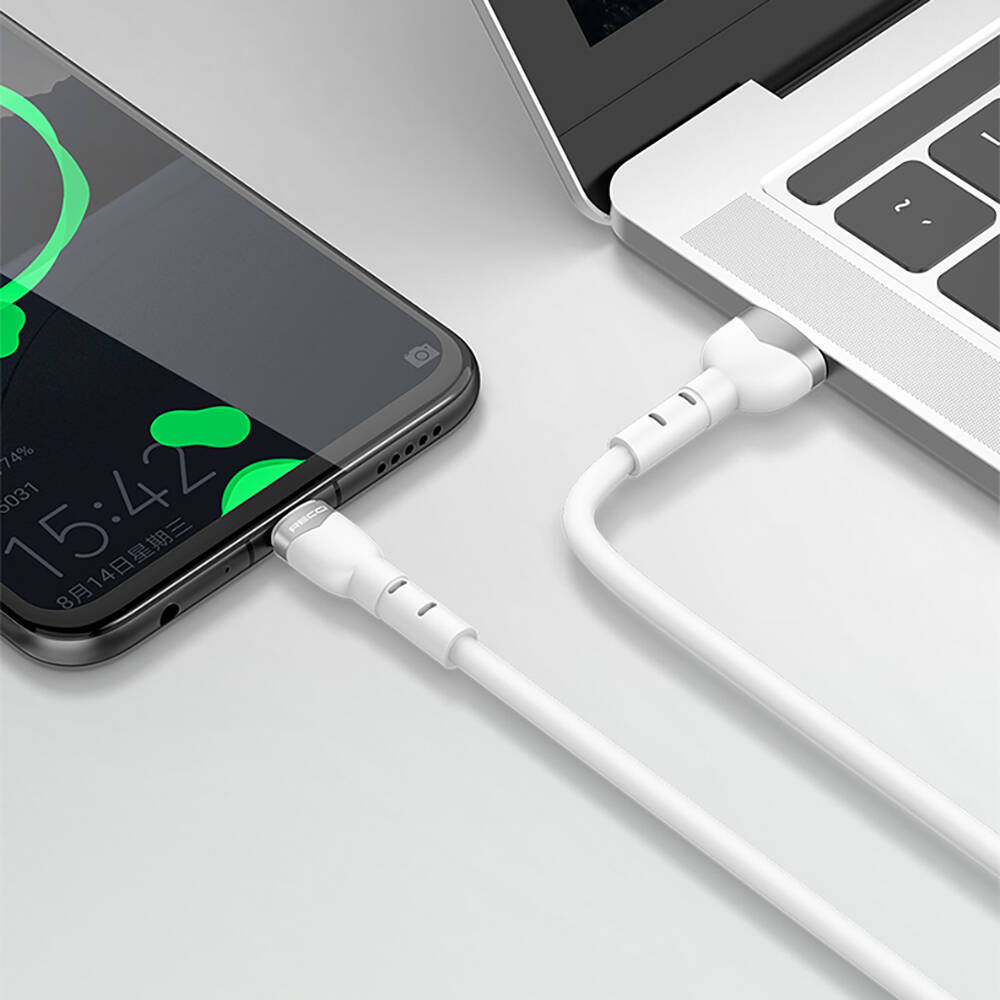 Recci RTC-N35L Hızlı Şarj Özellikli 100cm Lightning to USB-A Kablo - 1