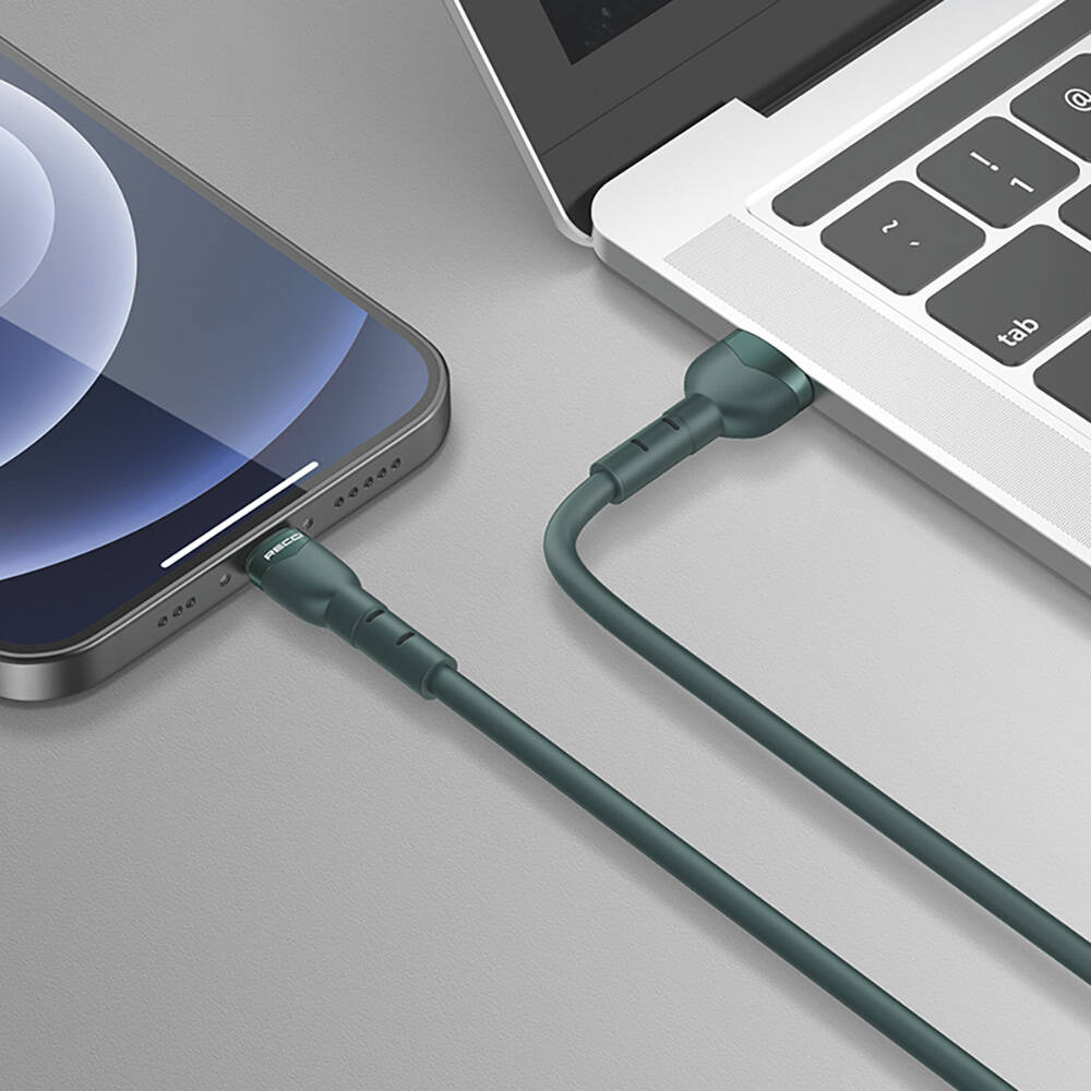 Recci RTC-N35L Hızlı Şarj Özellikli 100cm Lightning to USB-A Kablo - 2