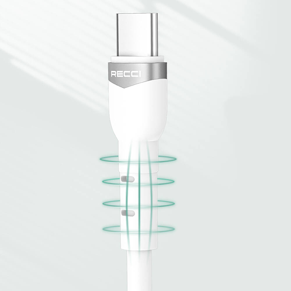 Recci RTC-P35CL Hızlı Şarj Özellikli 100cm Type-C to Lightning Kablo - 3