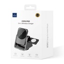 Wiwu Wi-W018 Coolpad Serisi Telefon ve Akıllı Saat İçin 15W 3in1 Kablosuz Şarj Standı - 6