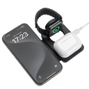 Benks W12-01 Telefon&Akıllı Saat&Kulaklık İçin 15W 3in1 Katlanabilir Magnetik Kablosuz Şarj Standı - 1