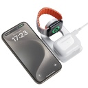 Benks W12-01 Telefon&Akıllı Saat&Kulaklık İçin 15W 3in1 Katlanabilir Magnetik Kablosuz Şarj Standı - 2