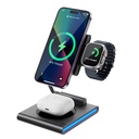 Wiwu Wi-W023 Geek Telefon&Akıllı Saat&Kulaklık İçin 15W 3in1 Katlanabilen Hareketli Başlık Kablosuz Şarj Standı - 1