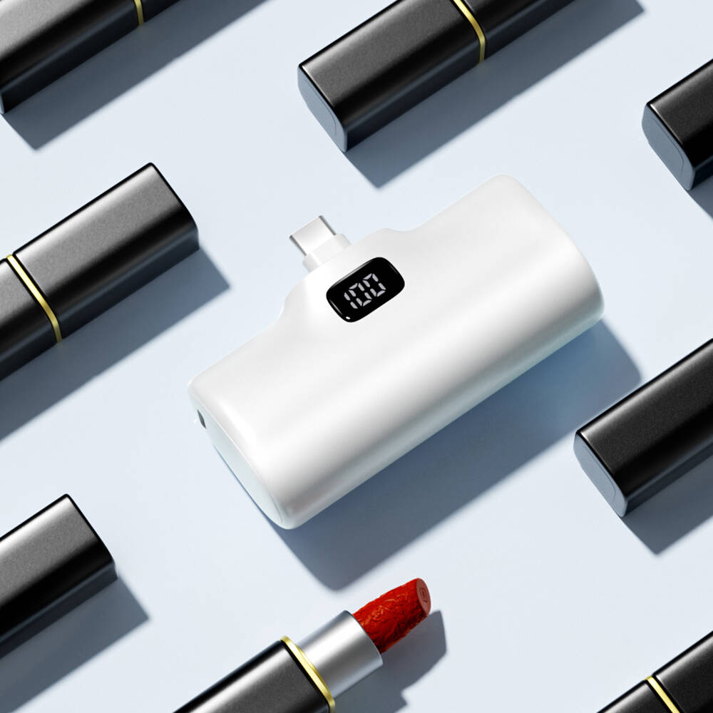 Wiwu Wi-P017 Capsule Serisi 2in1 Mini Taşınabilir Standlı Type-C Powerbank 5000mAh - 7