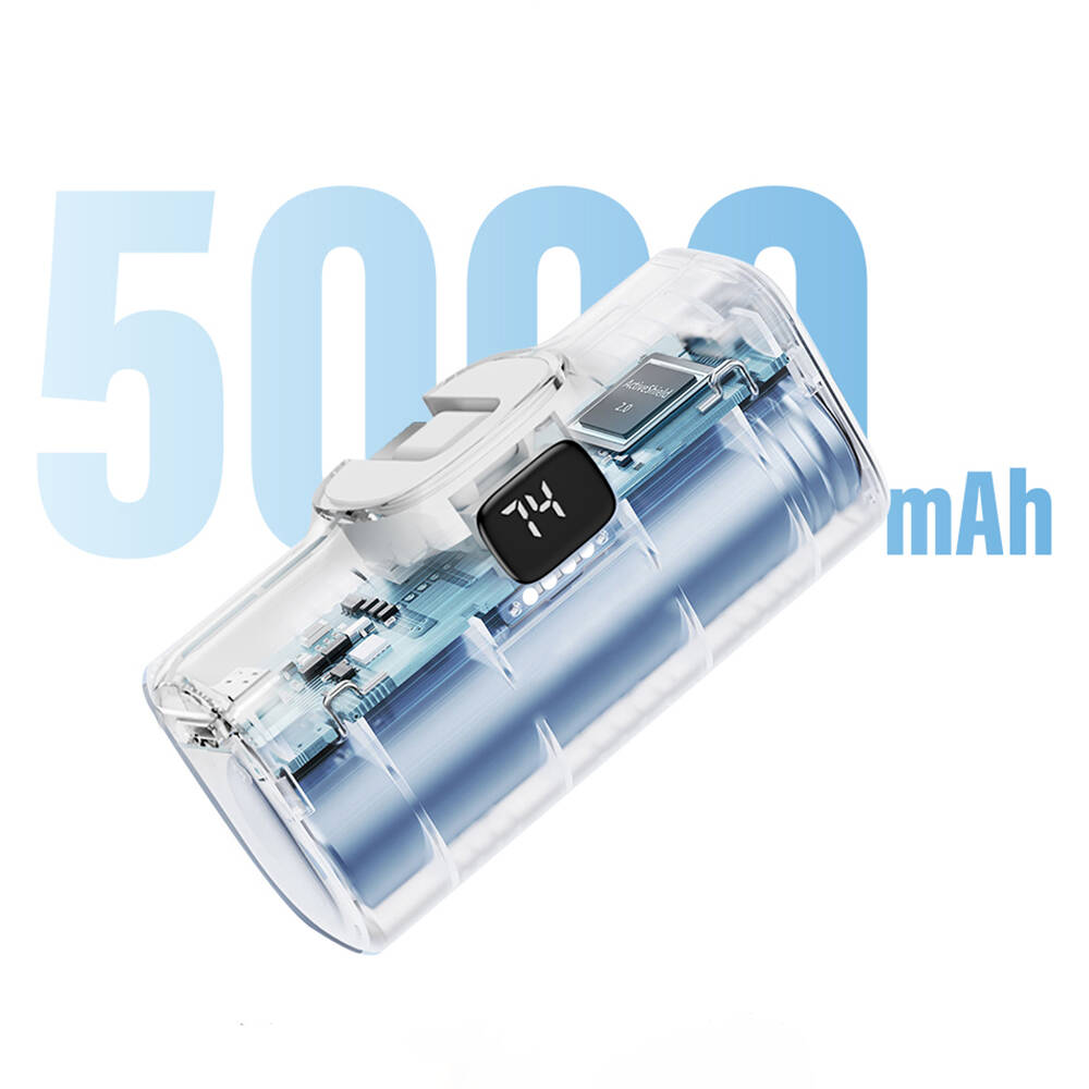 Wiwu Wi-P017 Capsule Serisi 2in1 Mini Taşınabilir Standlı Type-C Powerbank 5000mAh - 11