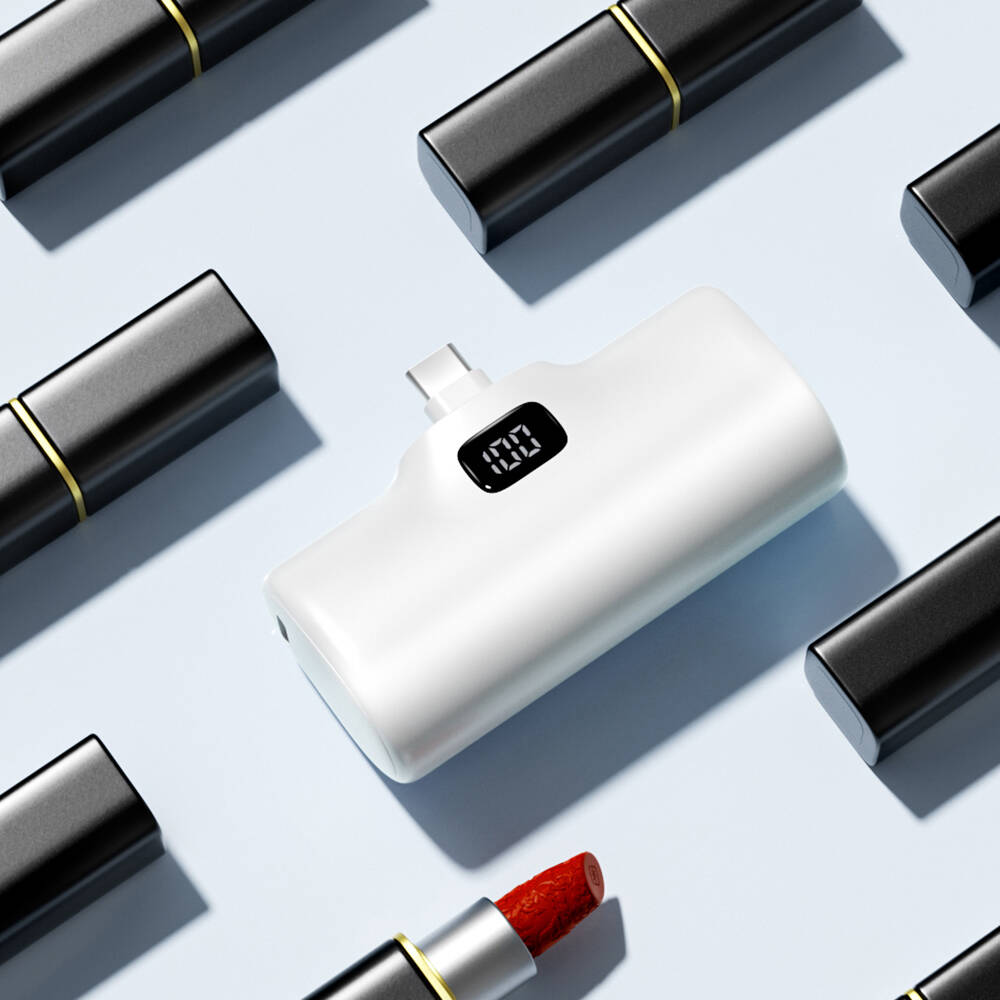 Wiwu Wi-P017 Capsule Serisi 2in1 Mini Taşınabilir Standlı Lightning Powerbank 5000mAh - 9