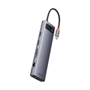 Baseus StarJoy Metal Glam Serisi 11in1-USB-C to HDMI, VGA, 3x USB 3.0, USB 2.0, USB-C PD, RJ45, SD/TF Kart Okuyucu & 3,5mm Ses Çıkışı
