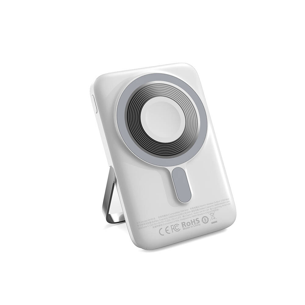 Wiwu Wi-P018 Elite Serisi Led Ekranlı M-safe Powerbank Wireless 15W 10000mAh - 3