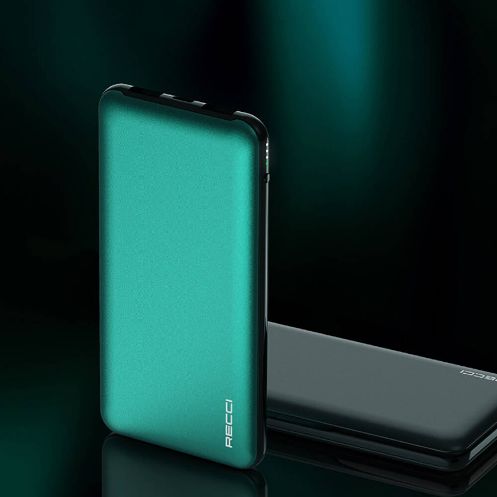 Recci RPB-P05 Greeny Serisi LED Işık Göstergeli Hızlı Şarj Özellikli Taşınabilir Powerbank 22.5W 10000mAh - 4