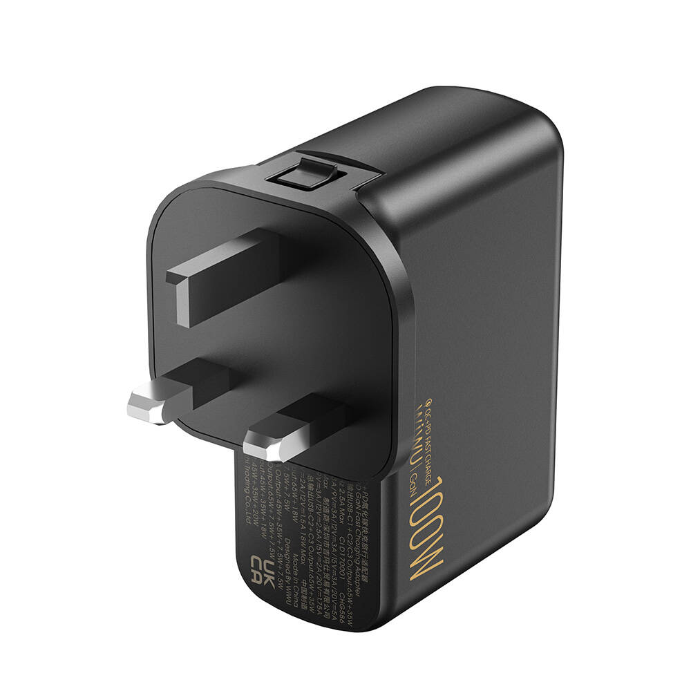 Wiwu Wi-U022W Warrior Serisi GaN Teknolojili 100W QC+PD Universal Hızlı Şarj Başlığı - 3