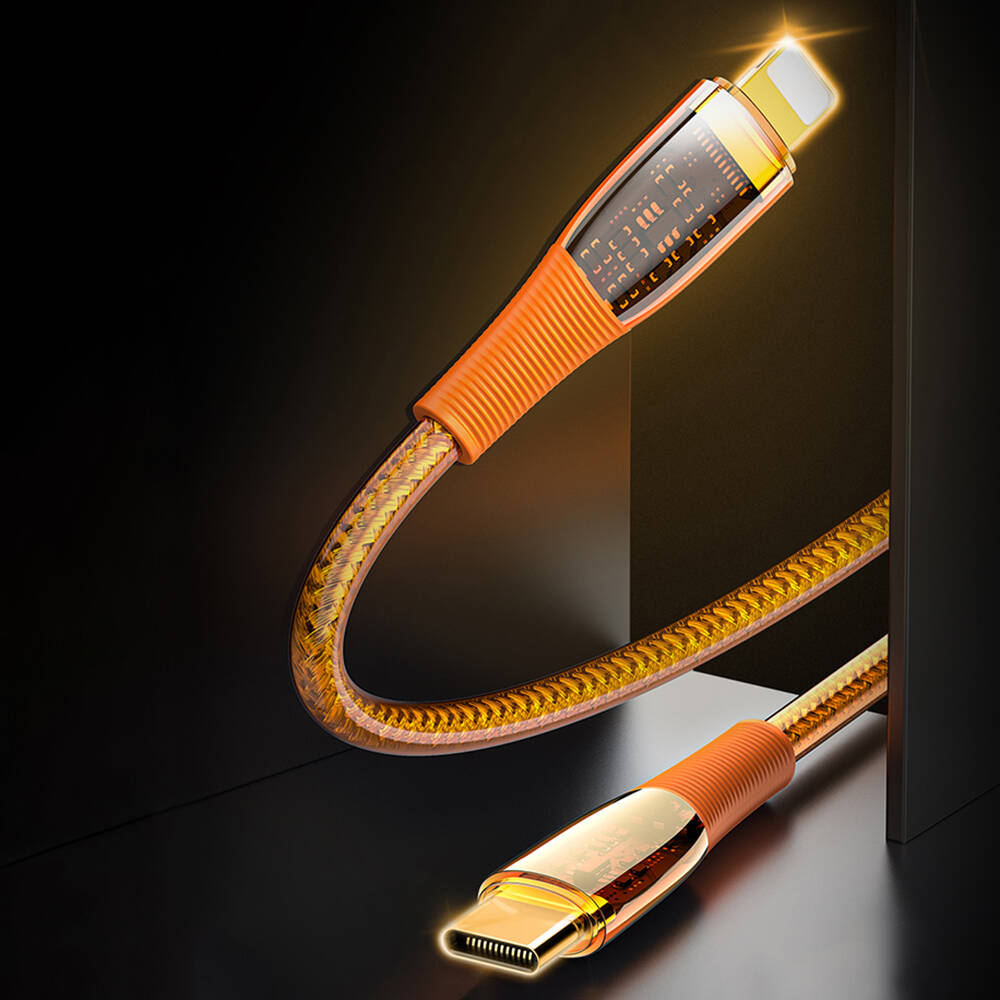 Recci RTC-P19CC Amber Serisi Type-C to Type-C PD 100W Şeffaf Tasarım Şarj ve Data Kablosu 1.5M - 4