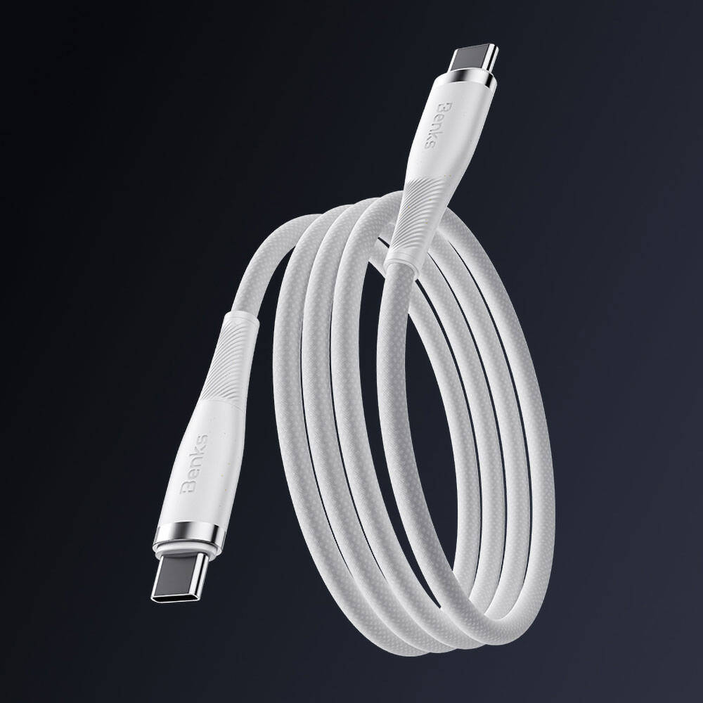Benks D47 Type-C to Type-C PD 3.0 Örgülü Şarj ve Data Kablosu 100W 1 Metre - 1