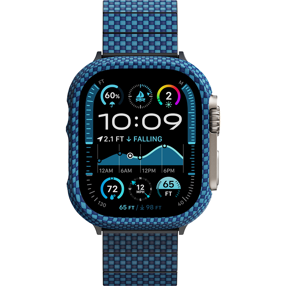 Apple Watch Ultra 49mm Uyumlu 600D Aramid Fiber Classic Serisi Kasa Koruyucu Pitaka Air Case - 7