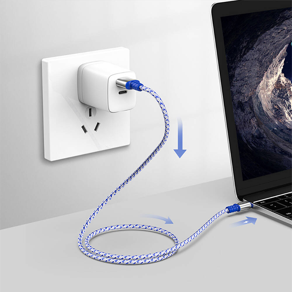Recci RTC-N32C Instant Serisi USB-A to Type-C 3A Hızlı Şarj Özellikli Şarj ve Data Kablosu 1M - 4