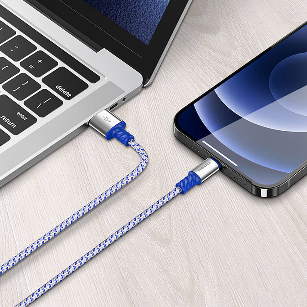 Recci RTC-N32C Instant Serisi USB-A to Type-C 3A Hızlı Şarj Özellikli Şarj ve Data Kablosu 1M - 5