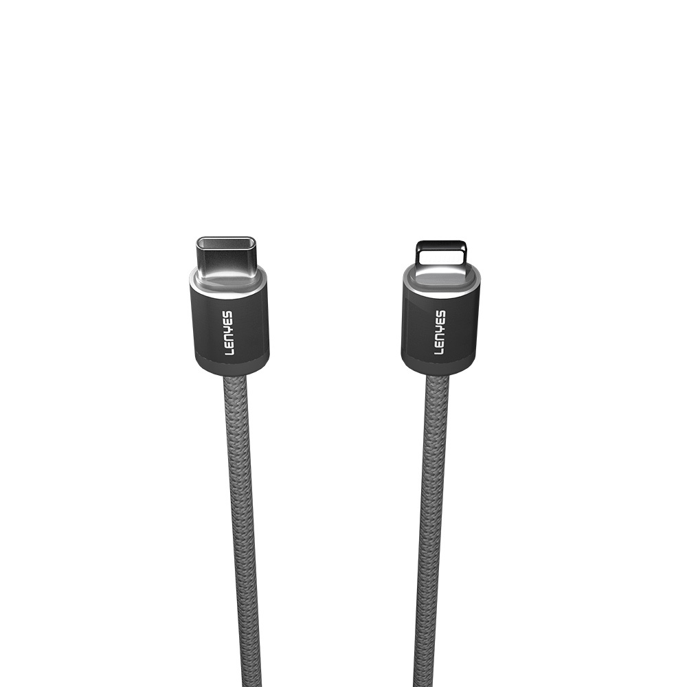 Lenyes LC527 Spiral Magnetik Örgülü Tasarım Type-C to Lightning Hızlı Şarj Özellikli Data ve Şarj Kablosu 27W 1M - 6