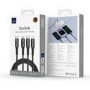 Wiwu Wi-C046E Starlink Serisi 3in1 USB-C to Lightning – Type-C – Micro Şarj ve Data Kablosu 60W 1.2M - 6
