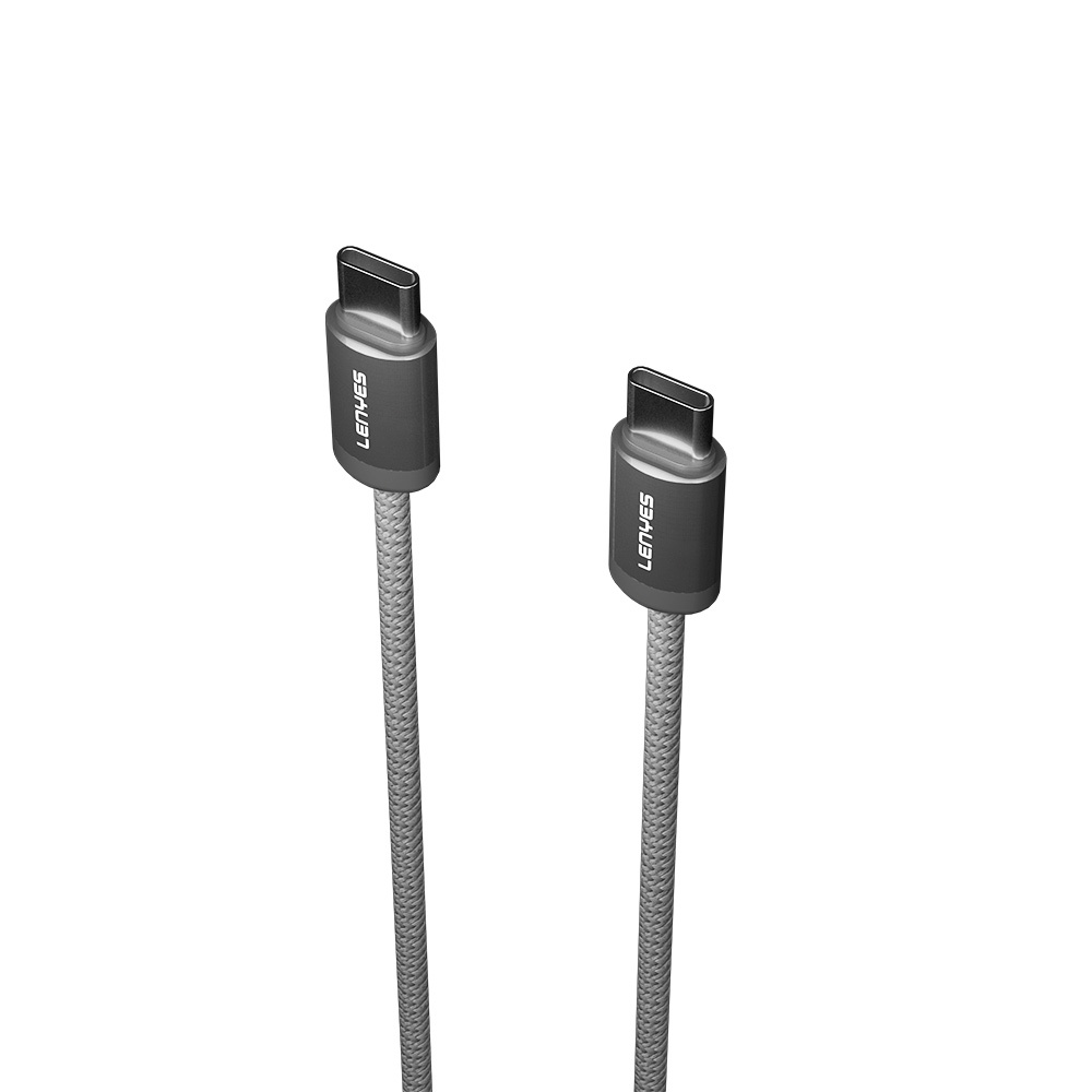 Lenyes LC527 Spiral Magnetik Örgülü Tasarım Type-C to Type-C Hızlı Şarj Özellikli Data ve Şarj Kablosu 60W 1M - 4