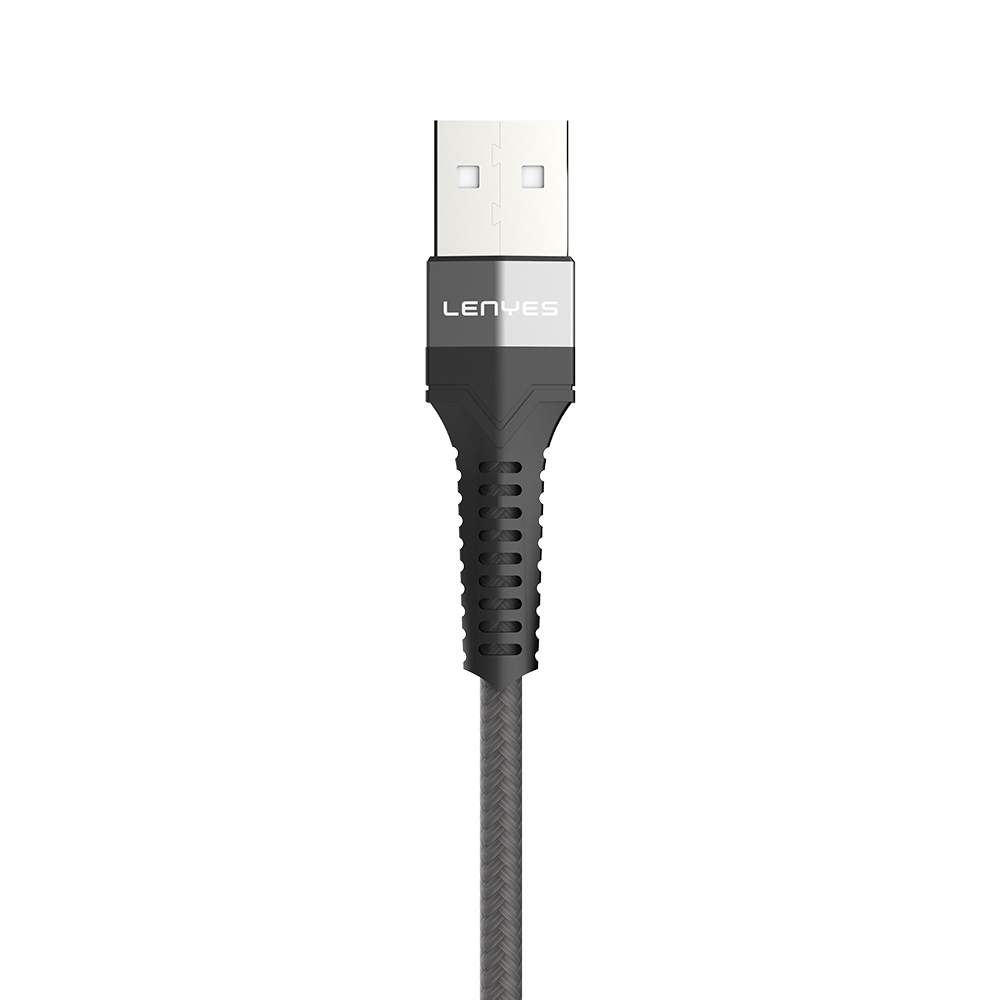 Lenyes LC987 USB-A to Type-C Hızlı Şarj Özellikli Örgülü Data ve Şarj Kablosu 1M 2.4A - 3