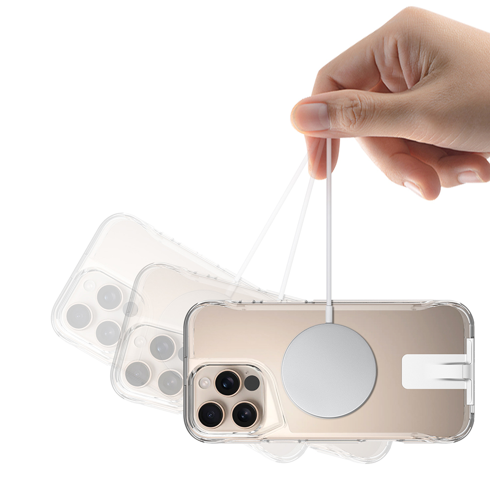 Apple iPhone 16 Pro Uyumlu Kılıf Magsafe Şarj Özellikli Zore T-Max Standlı Kapak - 4