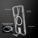 Apple iPhone 16 Pro Uyumlu Kılıf Magsafe Şarj Özellikli Zore T-Max Standlı Kapak - 6