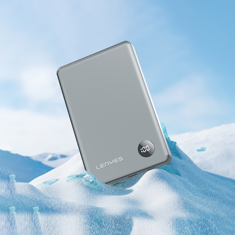 Lenyes PW137D 20W Ultra İnce Dijital LED Ekranlı Wireless Powerbank 15W 10000mAh - 1