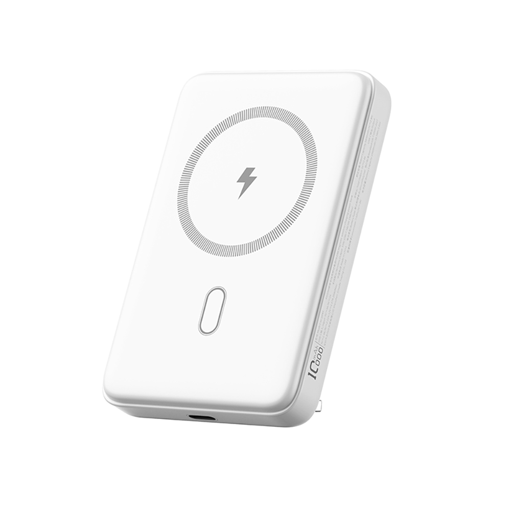 Wiwu Wi-P043 LED Işık Göstergeli Standlı Taşınabilir M-safe Wireless Powerbank 10.000mAh 15W - 1