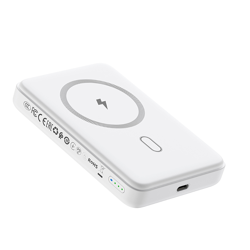 Wiwu Wi-P043 LED Işık Göstergeli Standlı Taşınabilir M-safe Wireless Powerbank 10.000mAh 15W - 5