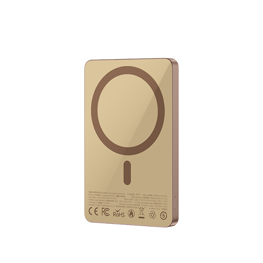 Recci RP33 PD 20W Ultra İnce Led Göstergeli Hızlı Şarj Özellikli Wireless Powerbank 15W 5000mAh - 3