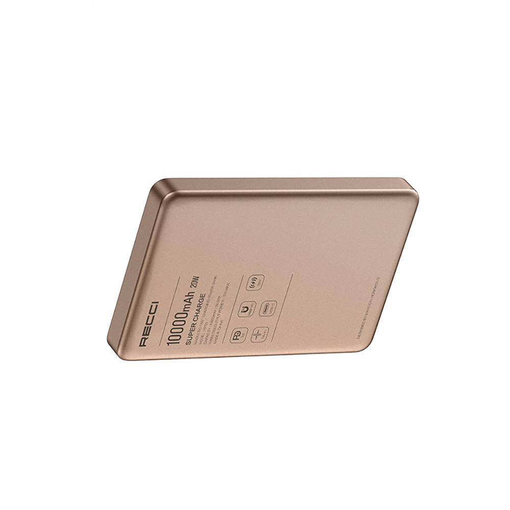 Recci RP35 PD 20W Led Göstergeli Hızlı Şarj Özellikli Wireless Powerbank 15W 10000mAh - 3