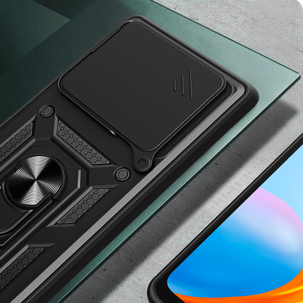 Xiaomi 14T Kılıf Magnetik Standlı Kamera Korumalı Zore Sürgülü Vega Kapak - 4