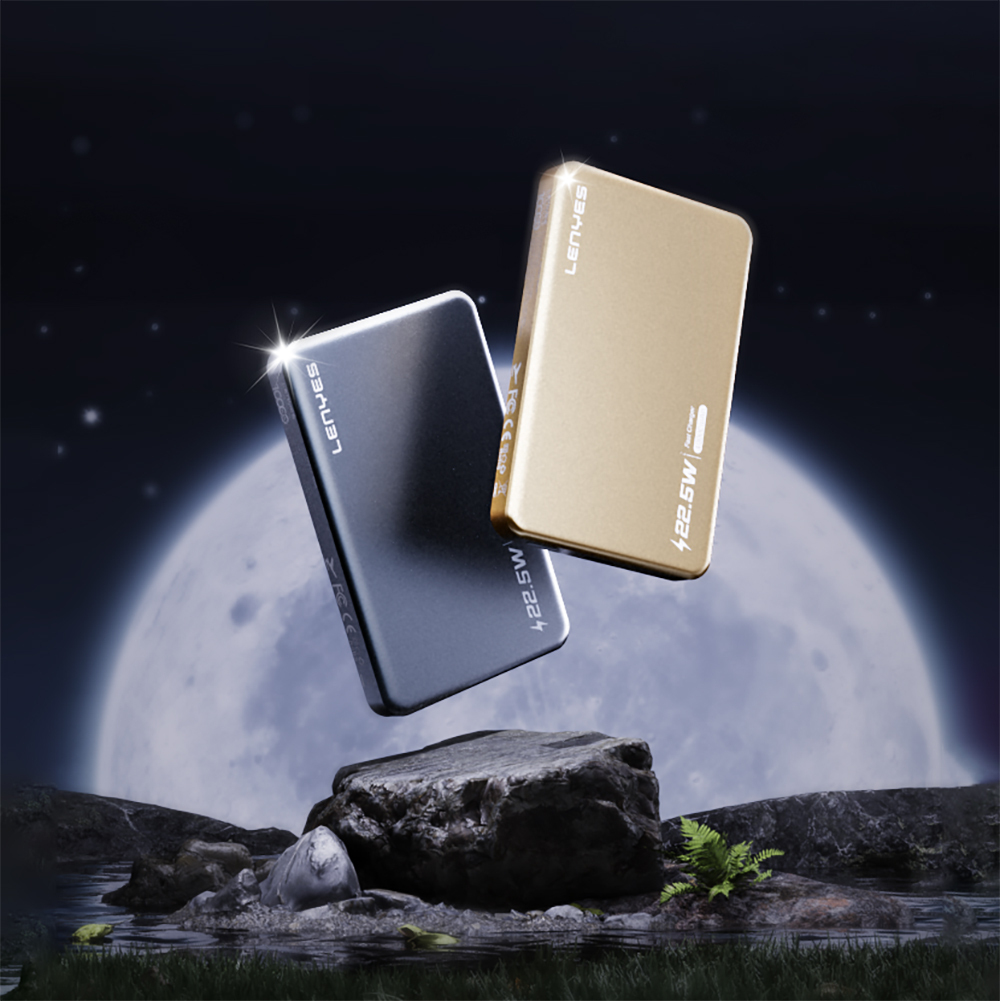 Lenyes PW019D PD 20W Ultra İnce Hızlı Şarj Özellikli Wireless Powerbank 15W 5000mAh - 1