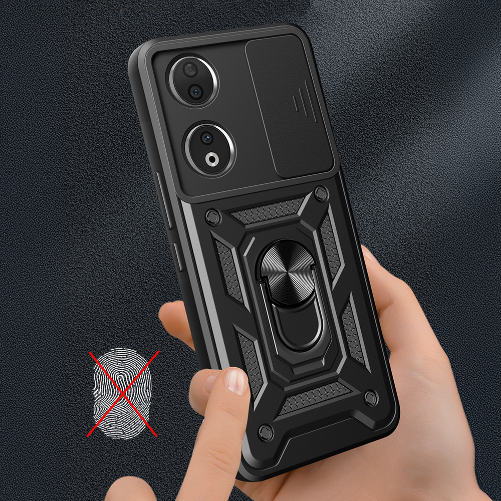 Honor 90 Kılıf Magnetik Standlı Kamera Korumalı Zore Sürgülü Vega Kapak - 5