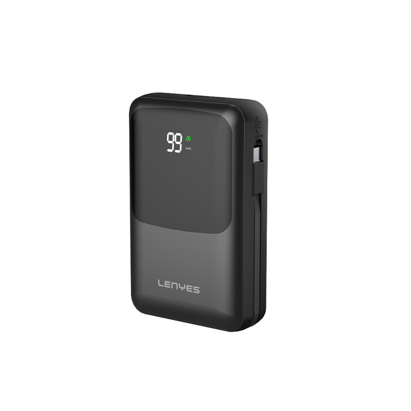 Lenyes PW223D Dijital LED Göstergeli Kablosuz Şarj Özellikli Type-C ve Lightning Kablolu Powerbank 22.5W 20.000mAh - 1
