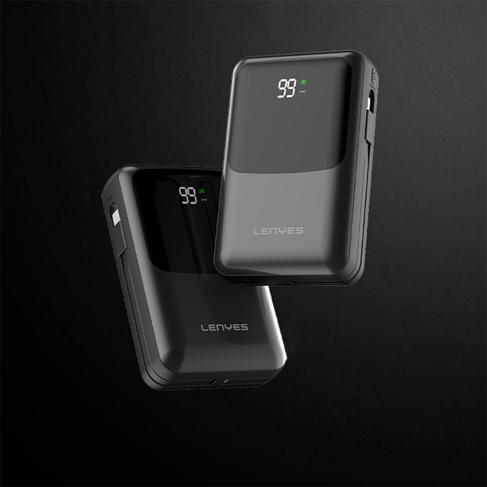 Lenyes PW223D Dijital LED Göstergeli Kablosuz Şarj Özellikli Type-C ve Lightning Kablolu Powerbank 22.5W 20.000mAh - 4