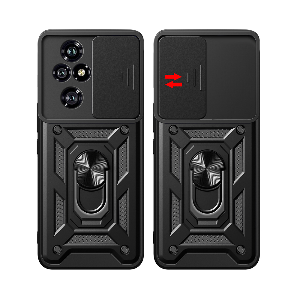 Honor 200 Pro Kılıf Magnetik Standlı Kamera Korumalı Zore Sürgülü Vega Kapak - 9