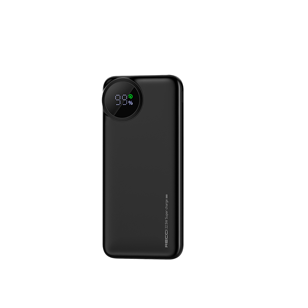 Recci RPB-P48 PD 20W Dijital LED Göstergeli Hızlı Şarj Özellikli Taşınabilir Powerbank 22.5W 10000mAh - 3