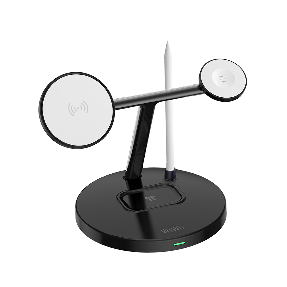 Wiwu Wi-W032 4 in 1 Magnetik Hızlı Şarj Özellikli Kablosuz Şarj Standı 15W - 2