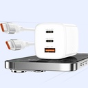 Recci RC85E GaN Teknolojili Hızlı Şarj Başlığı USB-A to Type-C PD 67W Kablolu Şarj Seti - 7