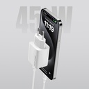 Recci RC108E GaN Teknolojili Hızlı Şarj Başlığı Type-C to Type-C PD 45W Kablolu Şarj Seti - 6