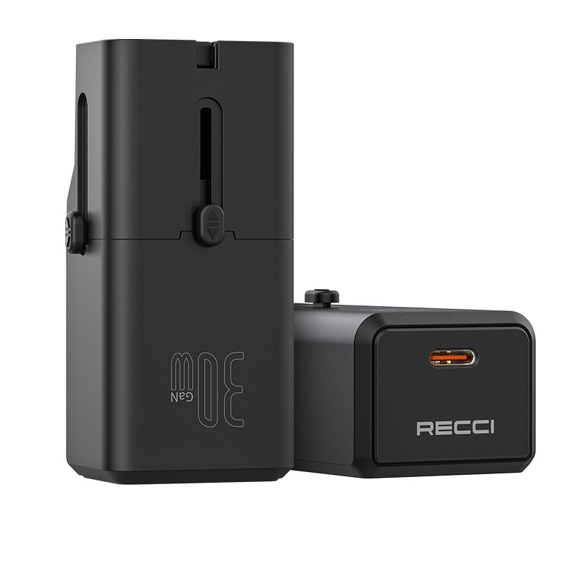 Recci RCG-P07 Çoklu Universal US/UK/EU/AU Uyumlu Şarj Adaptörü 30W - 1