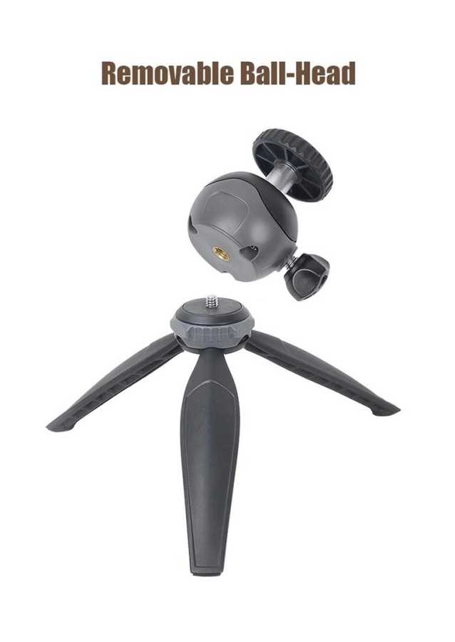 Jmary MT-20 Tripod 360 Derece Oynar Başlıklı Çok Yönlü Kısa Telefon Sabitleyici 16 cm - 2